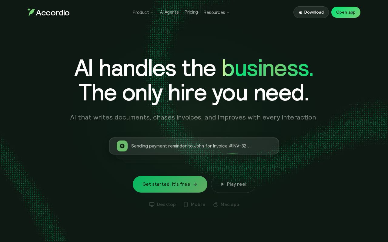 Accordio AI screenshot