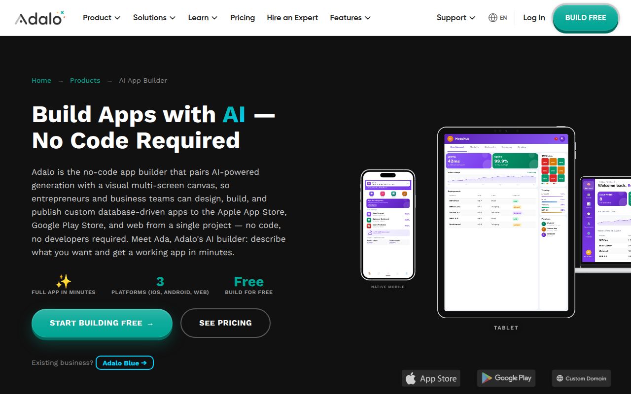 Adalo screenshot