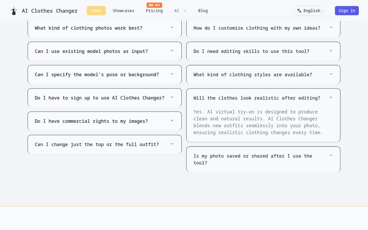 AI Clothes Changer.ai screenshot
