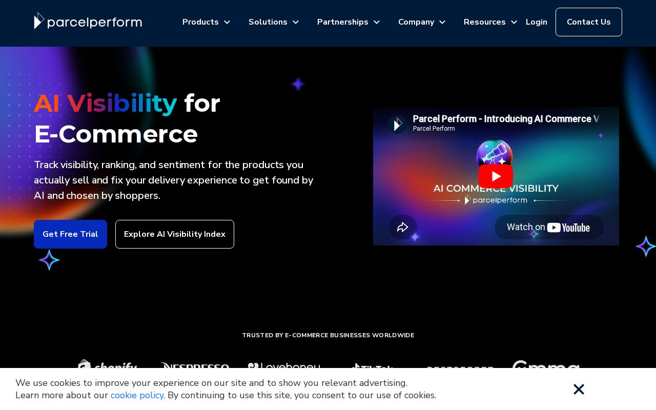 AI Commerce Visibility by Parcel Perform screenshot