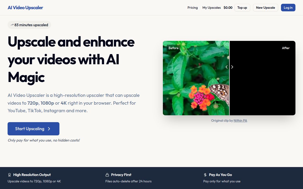 AI Video Upscaler screenshot
