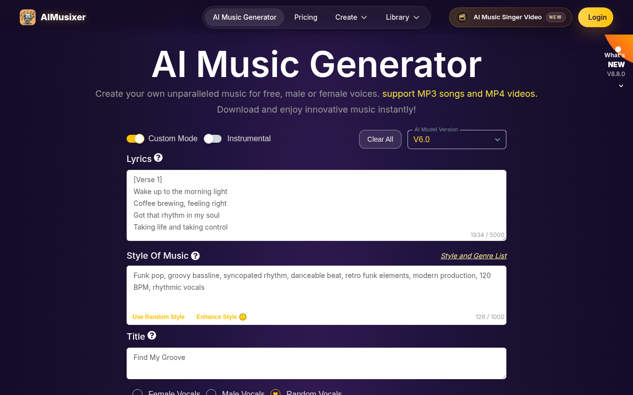 AIMusixer screenshot