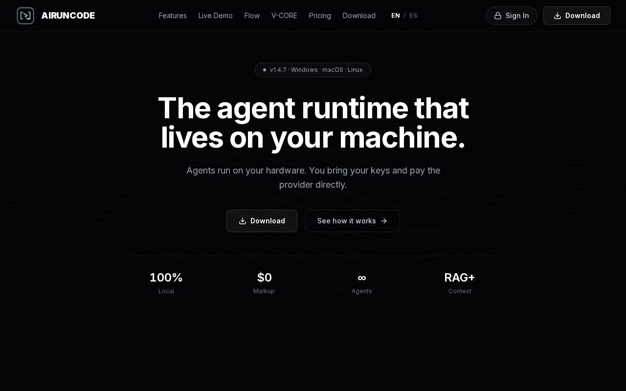 Airuncode screenshot