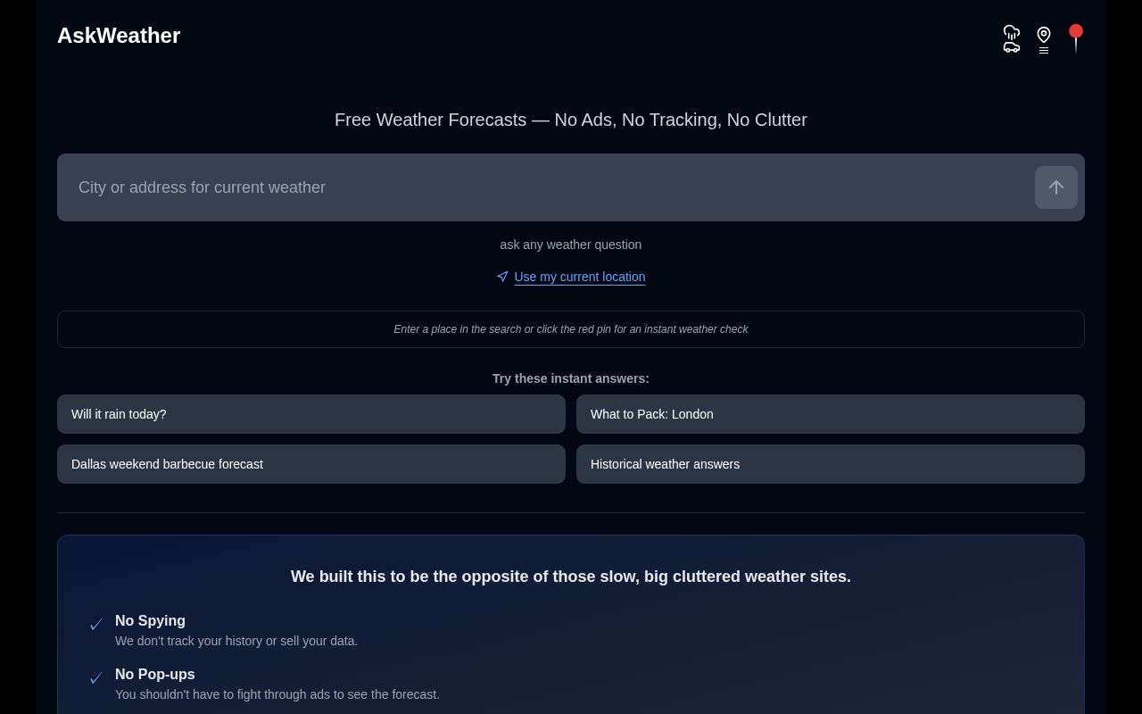 AskWeather.ai screenshot