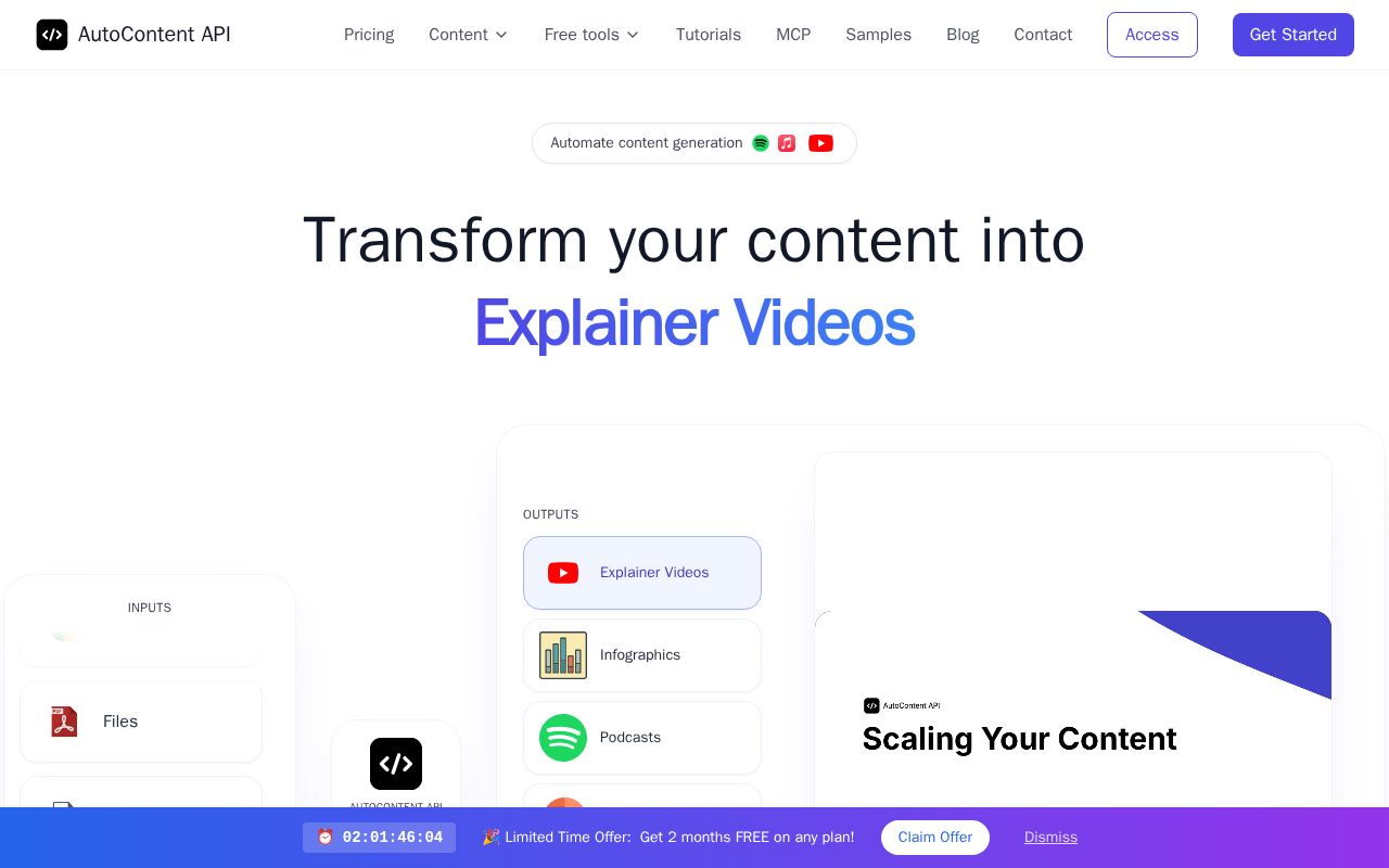 AutoContent API screenshot