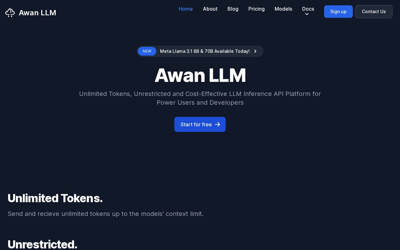Awan LLM screenshot