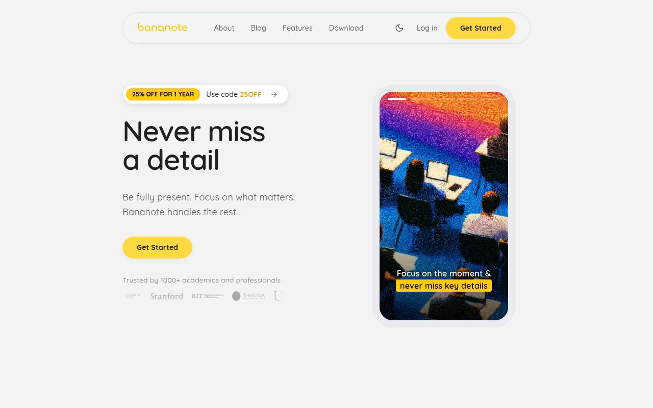 Bananote screenshot