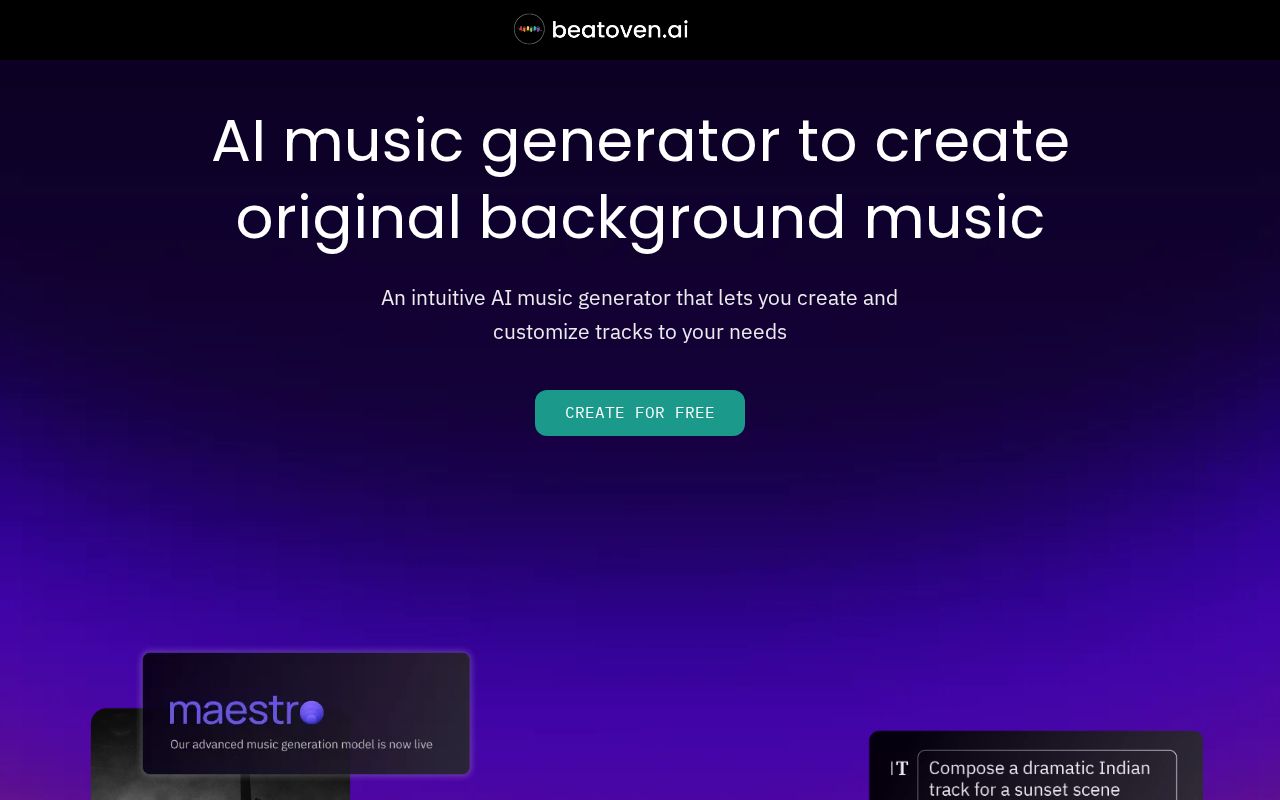 Beatoven.ai screenshot