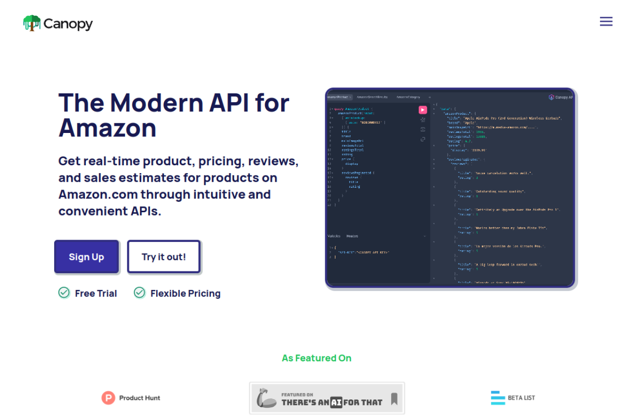 Canopyapi screenshot
