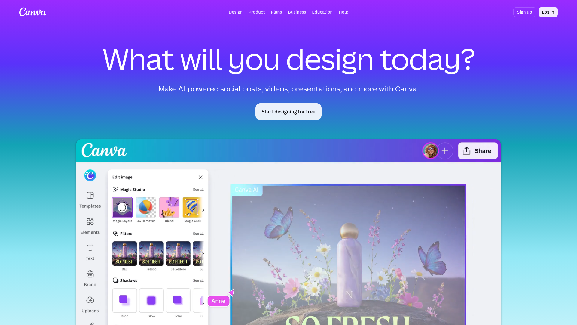 Canva Visual Suite screenshot