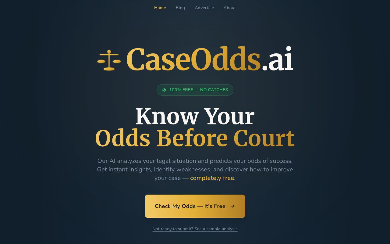 CaseOdds.ai screenshot