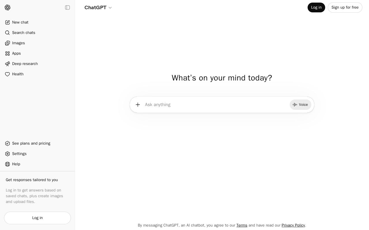 ChatGPT screenshot