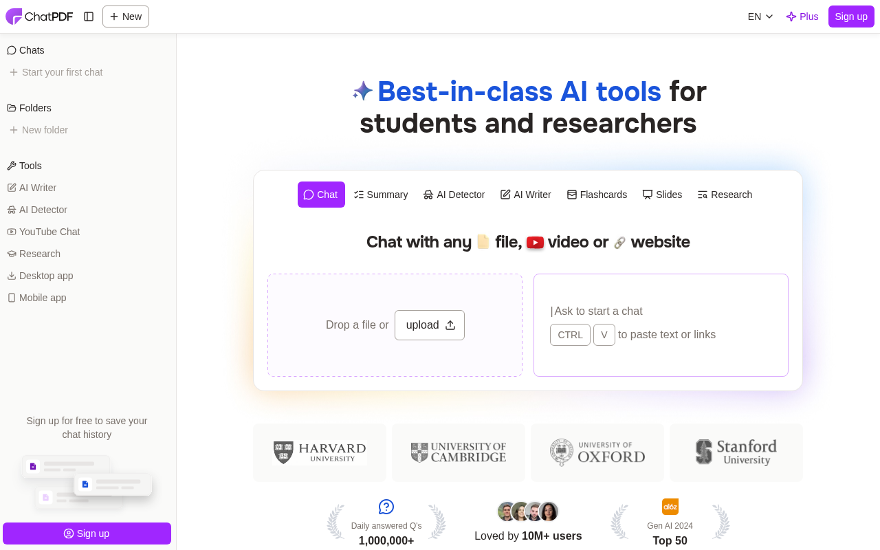 ChatPDF screenshot