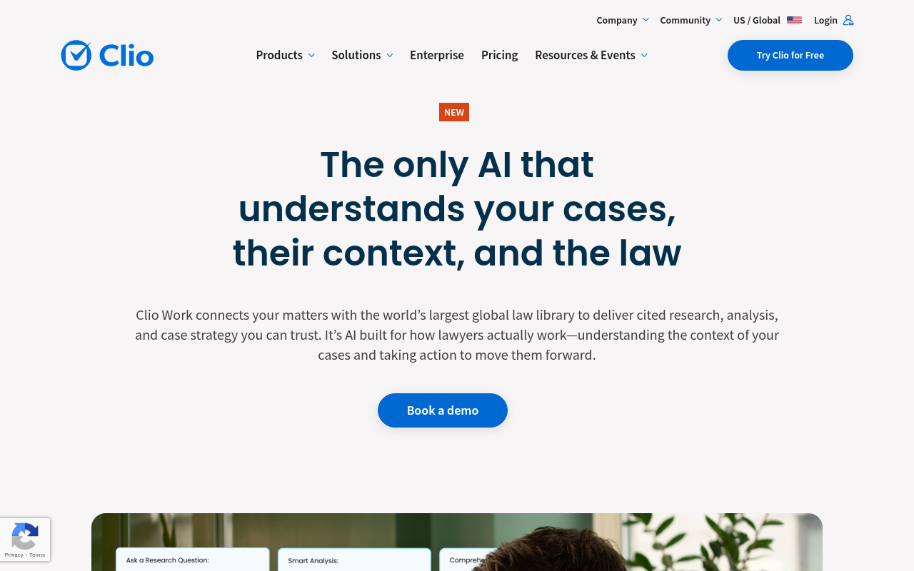 Clio Work AI screenshot