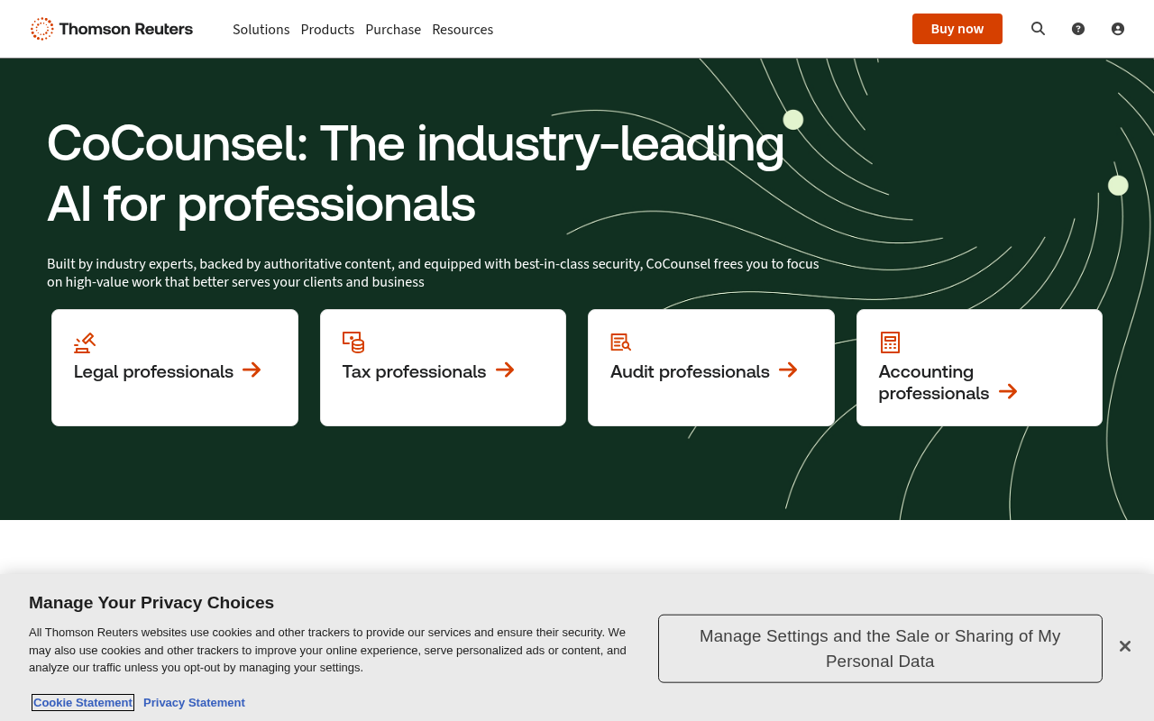 CoCounsel by Thomson Reuters screenshot