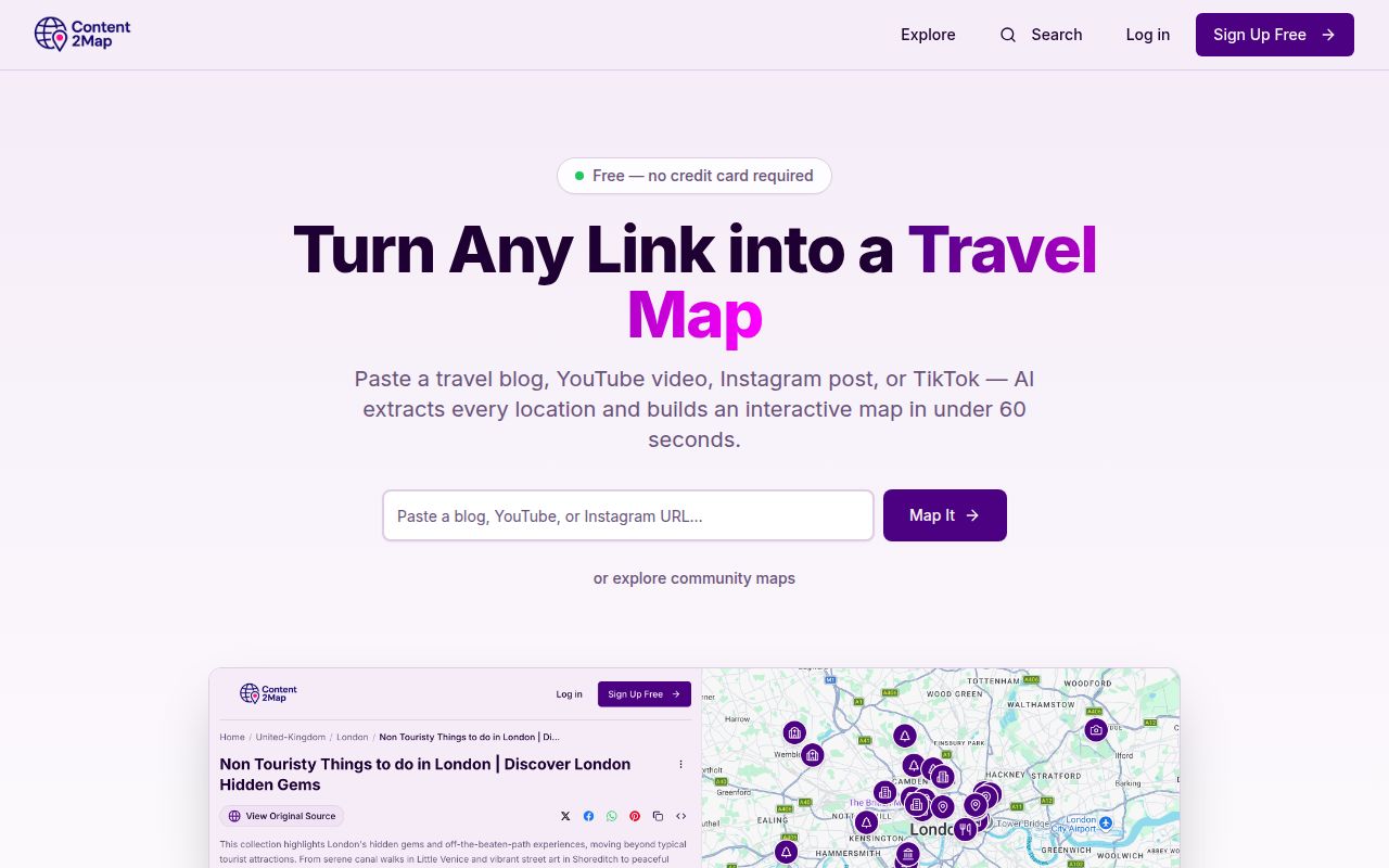 Content2Map Review 2026: Pricing, Pros & Alternatives | TryAnAI