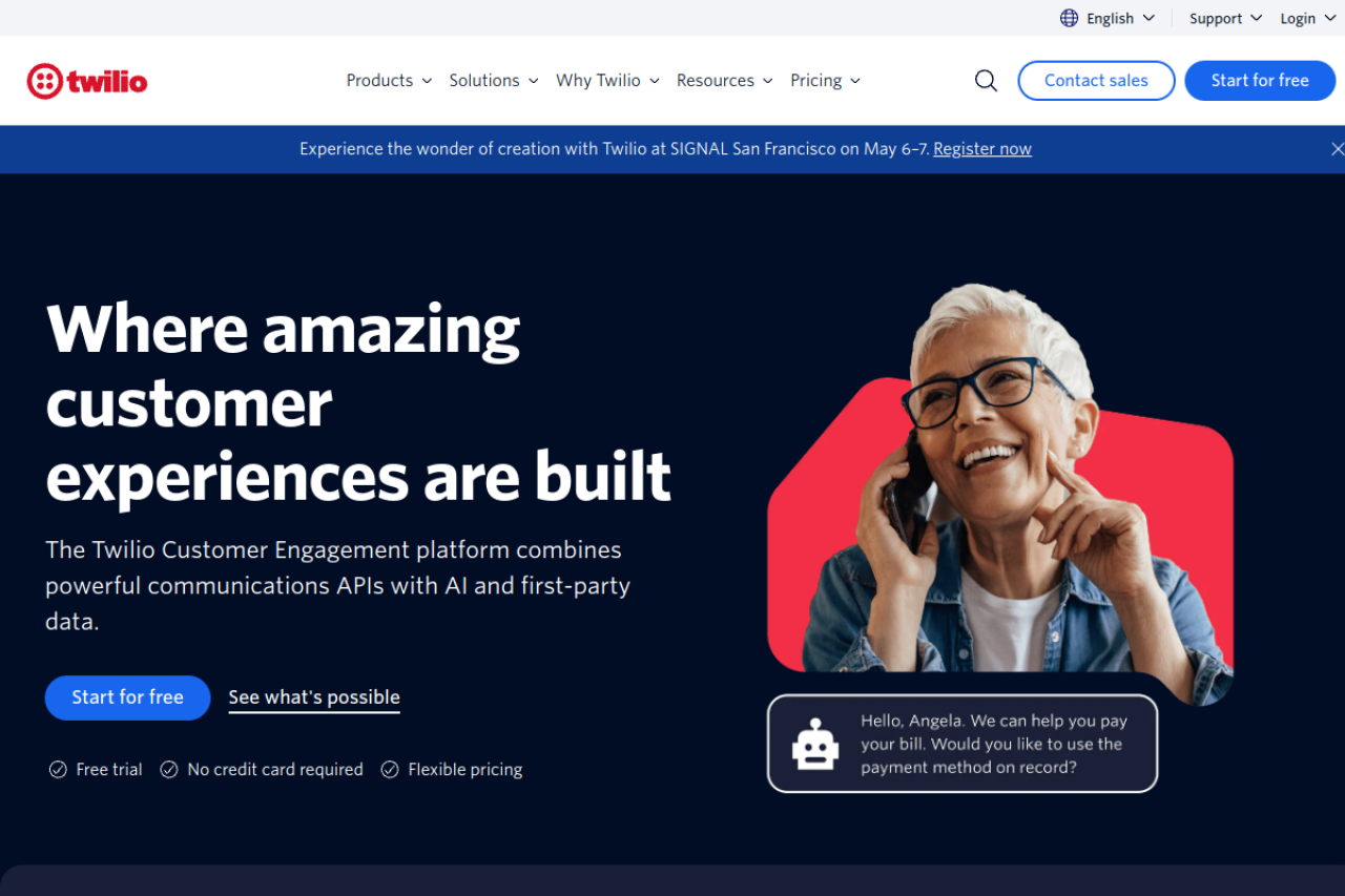 Conversational AI by Twilio screenshot