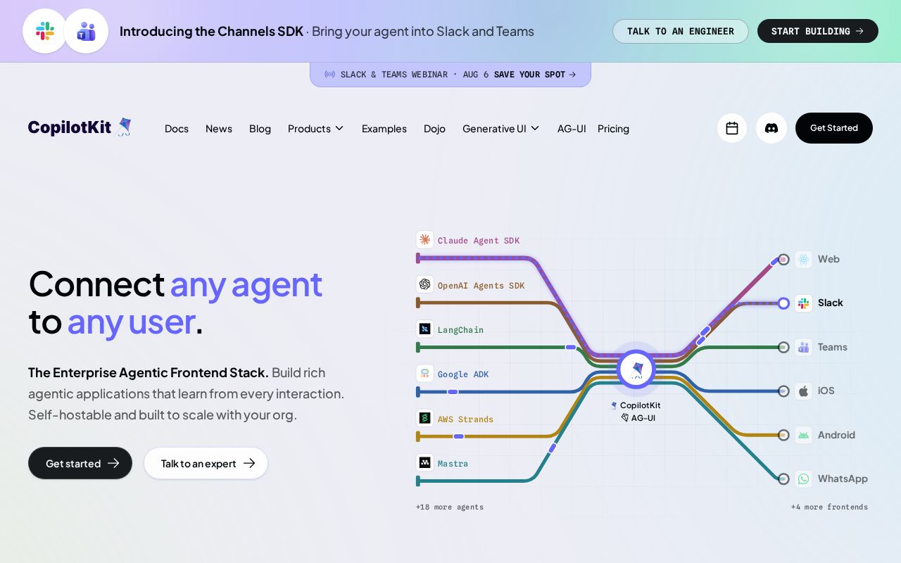 CopilotKit Channels SDK screenshot