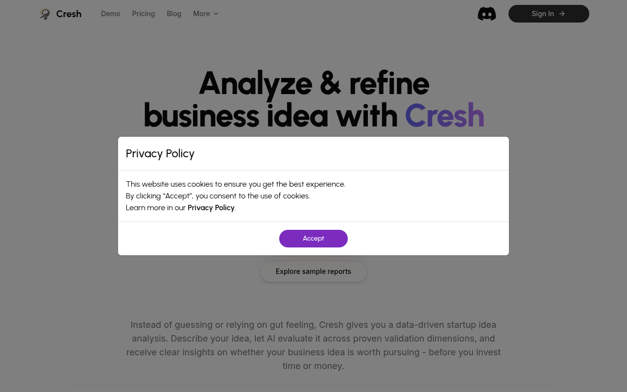Cresh screenshot
