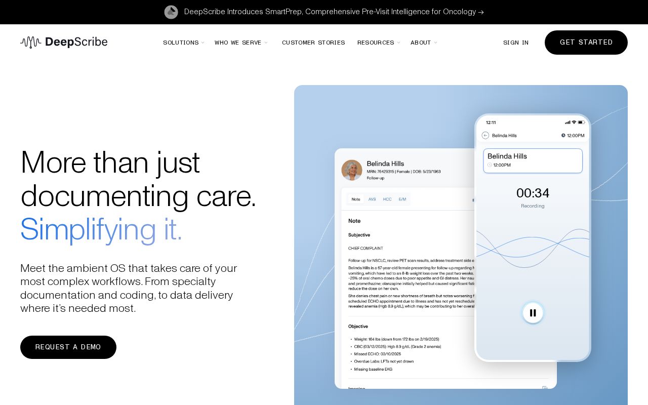 Deepscribe screenshot