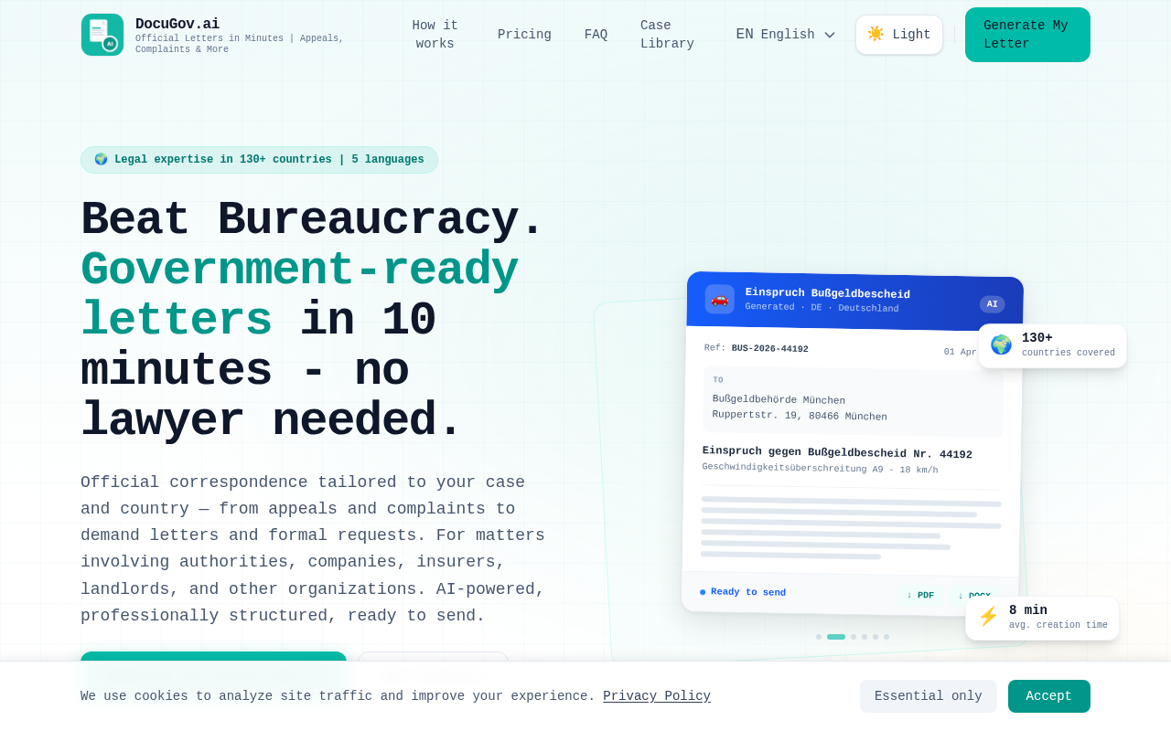 DocuGov.ai screenshot