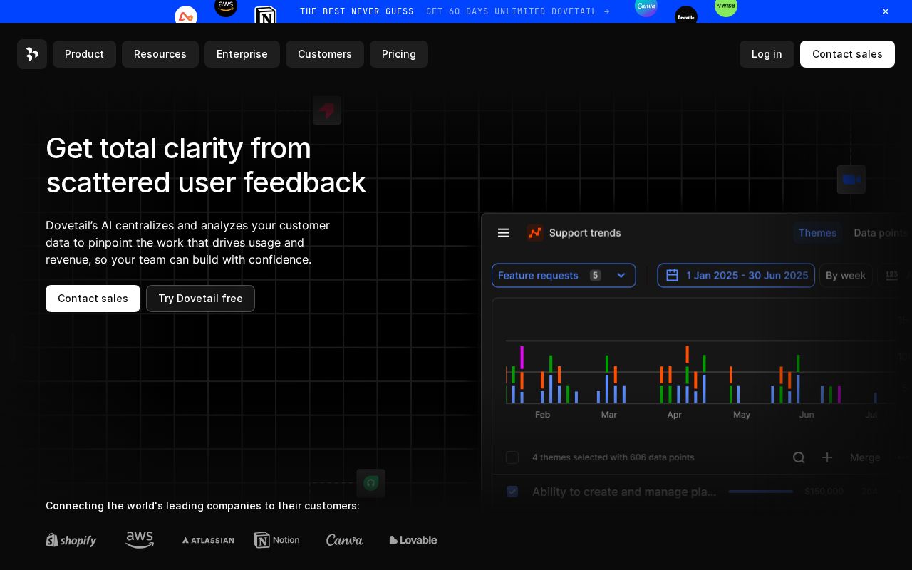Dovetail screenshot
