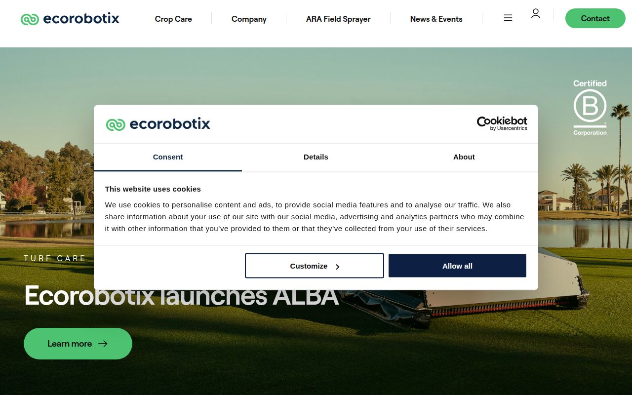 Ecorobotix ARA Sprayer screenshot