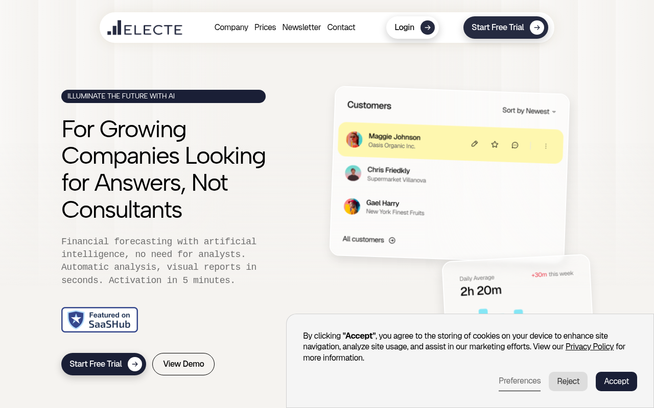 Electe screenshot