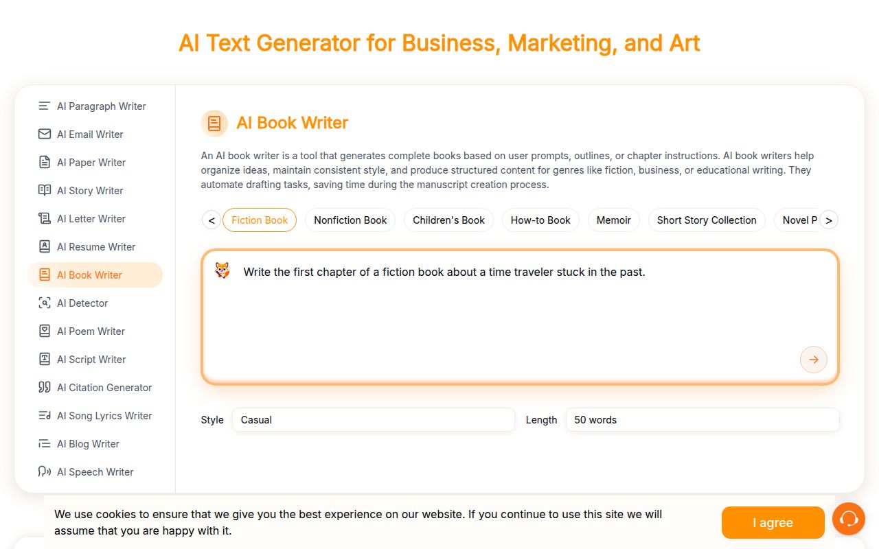 Eskritor AI Writer screenshot