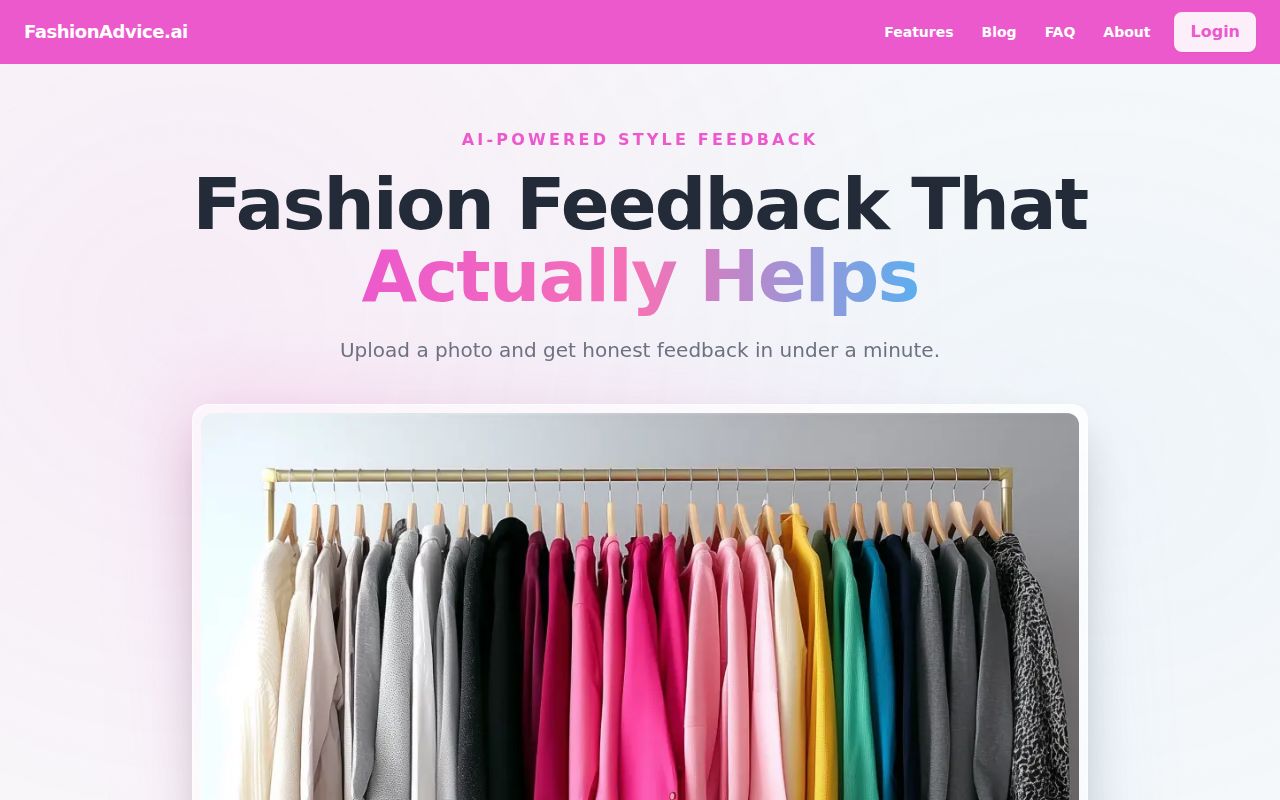 FashionAdvice.ai screenshot