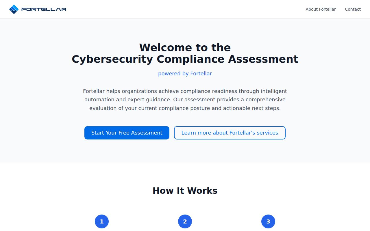 Fortellar \| Cybersecurity Compliance Assessment screenshot