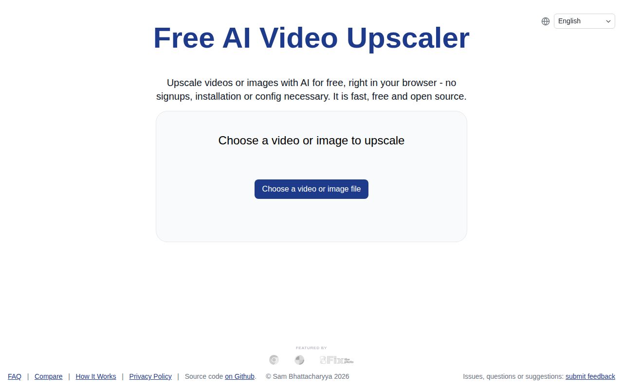 Free AI Video Upscaler screenshot