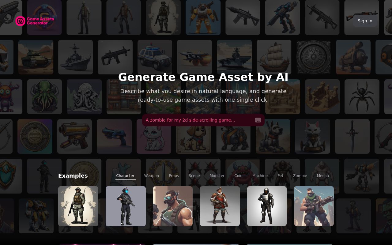 Game Assets Generator screenshot