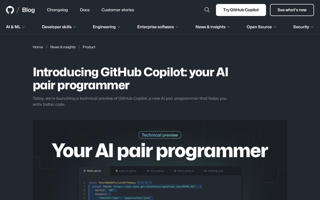 GitHub Copilot screenshot