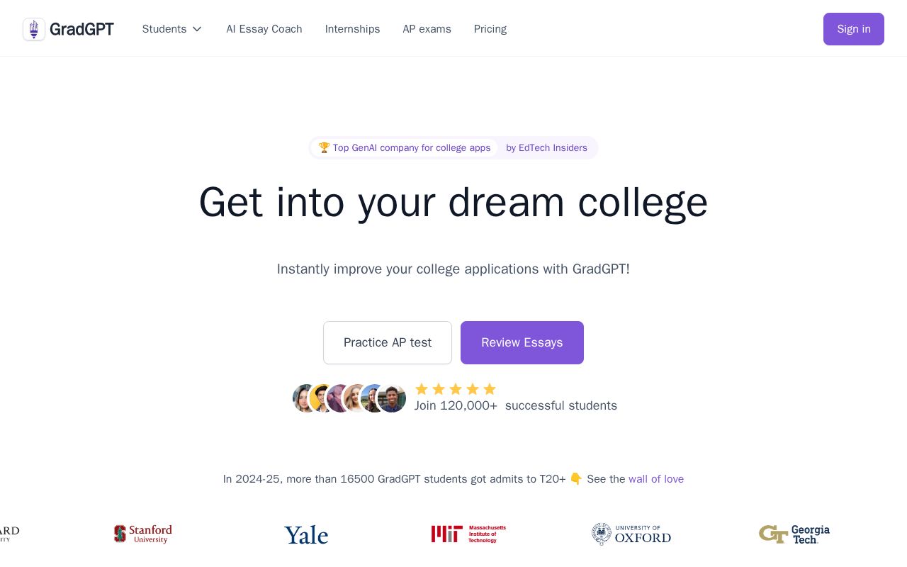 GradGPT screenshot