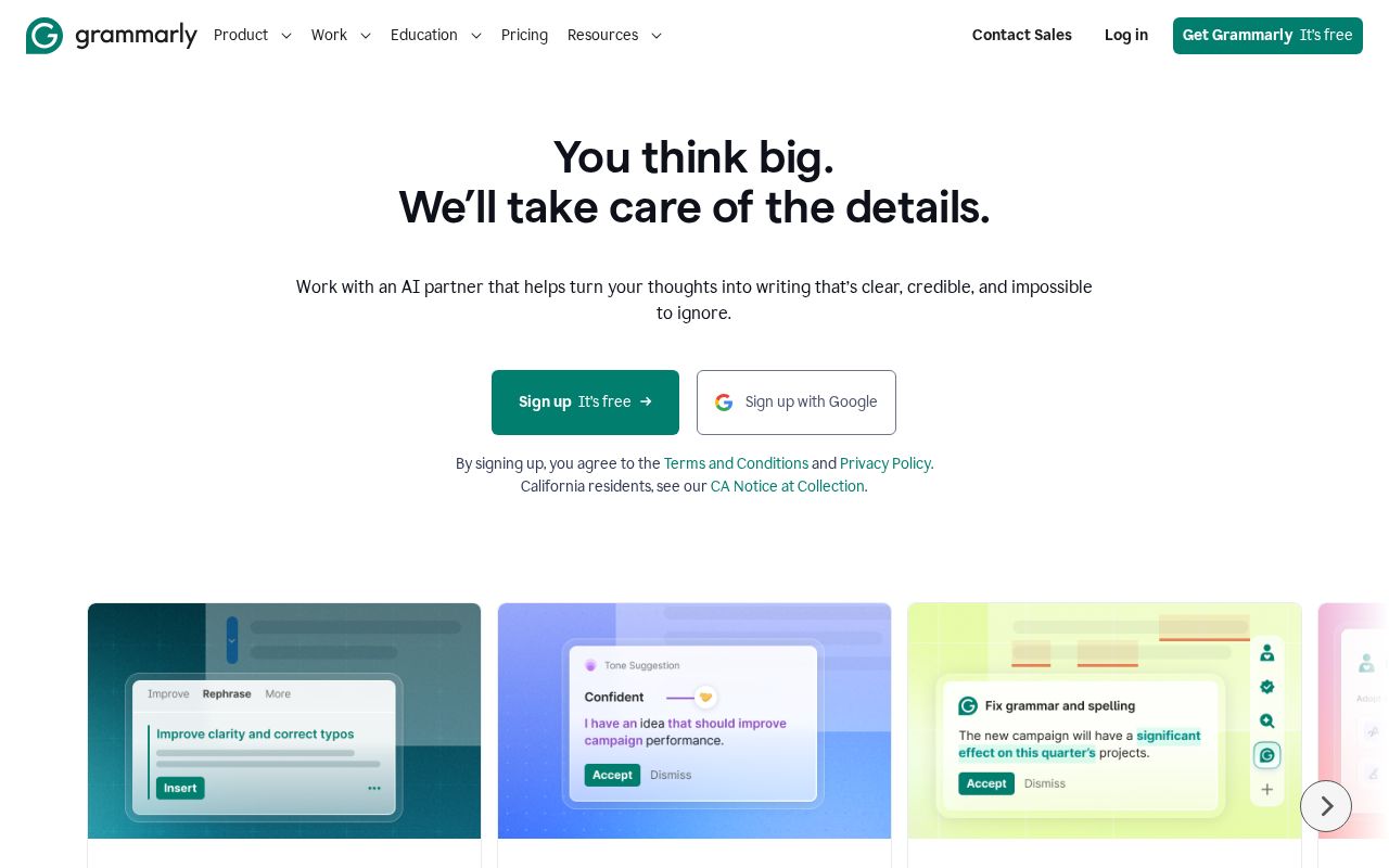 Grammarly screenshot