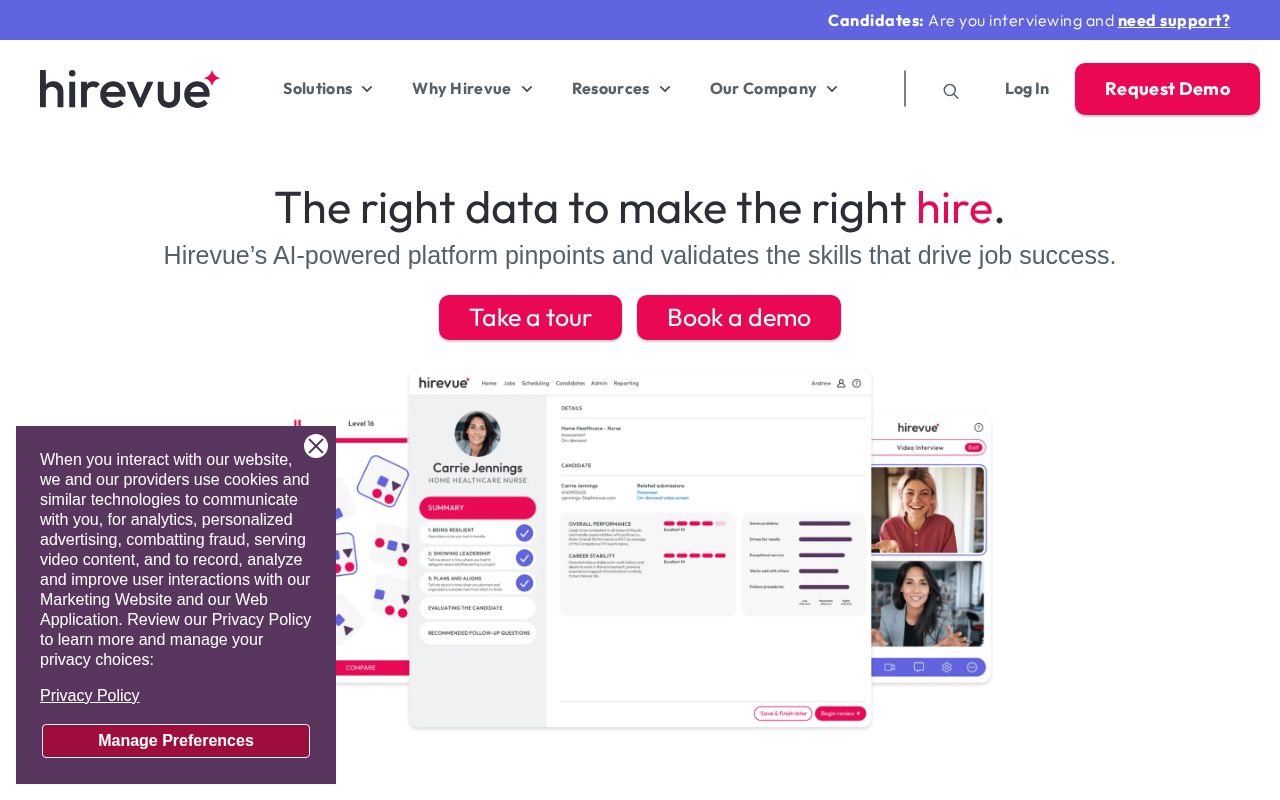 HireVue screenshot