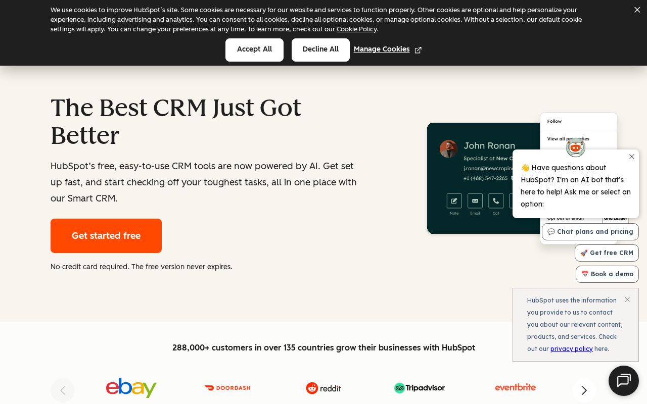 HubSpot screenshot