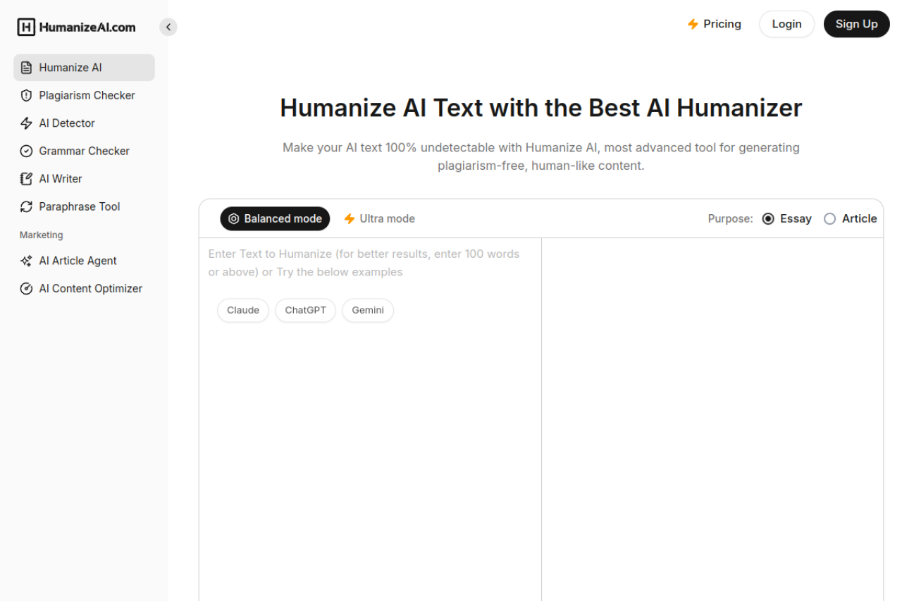 Humanize AI screenshot