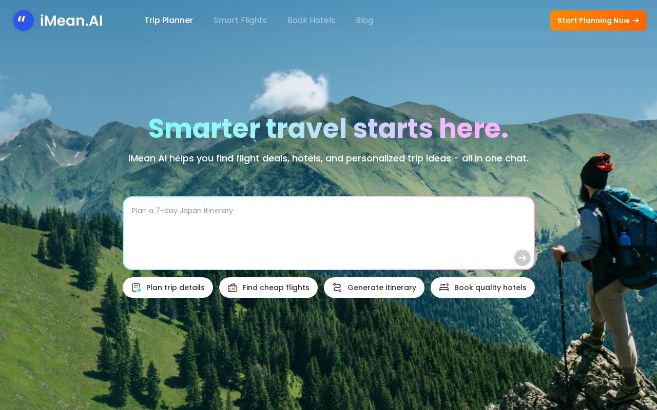 iMean AI Trip Planner screenshot