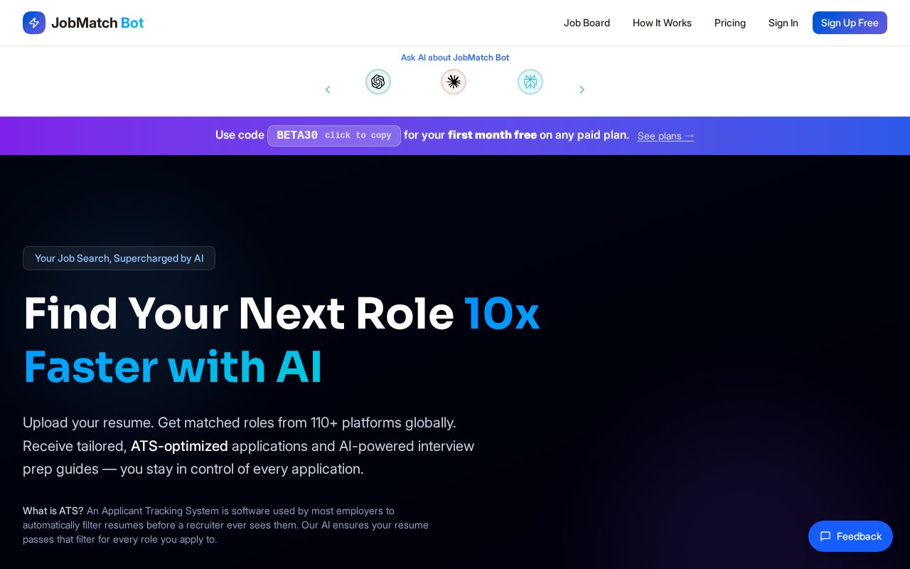 JobMatch Bot screenshot