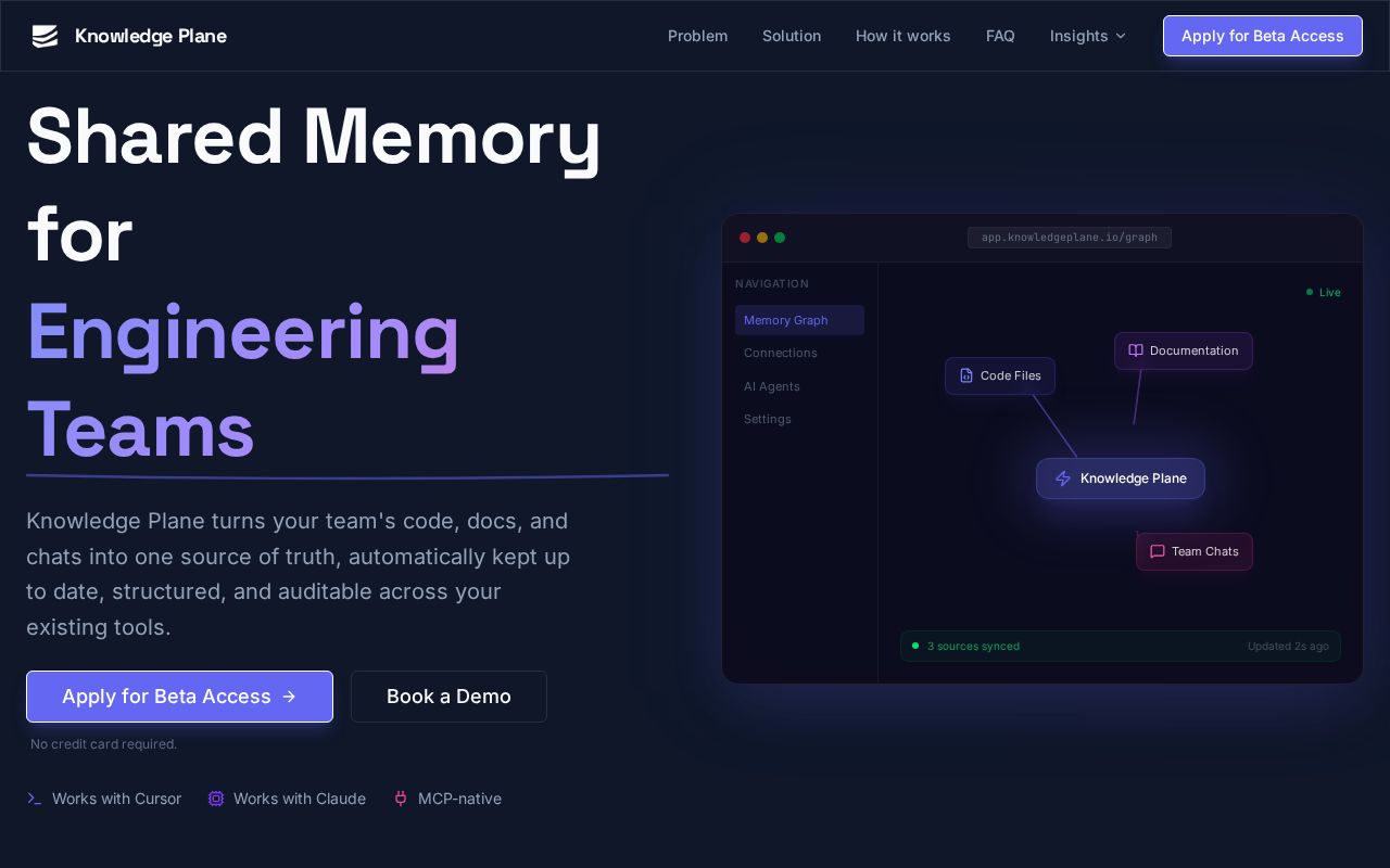 Knowledge Plane screenshot