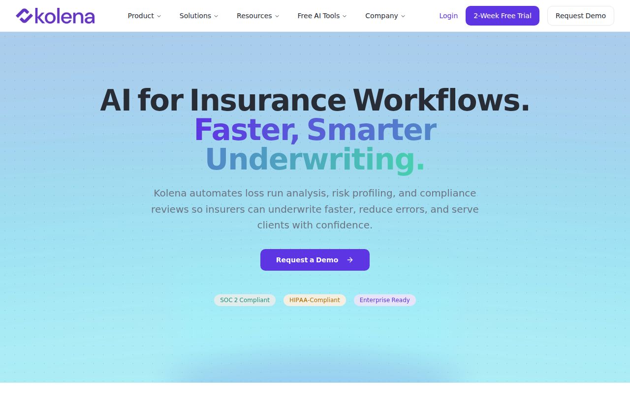 Kolena AI for Insurance screenshot
