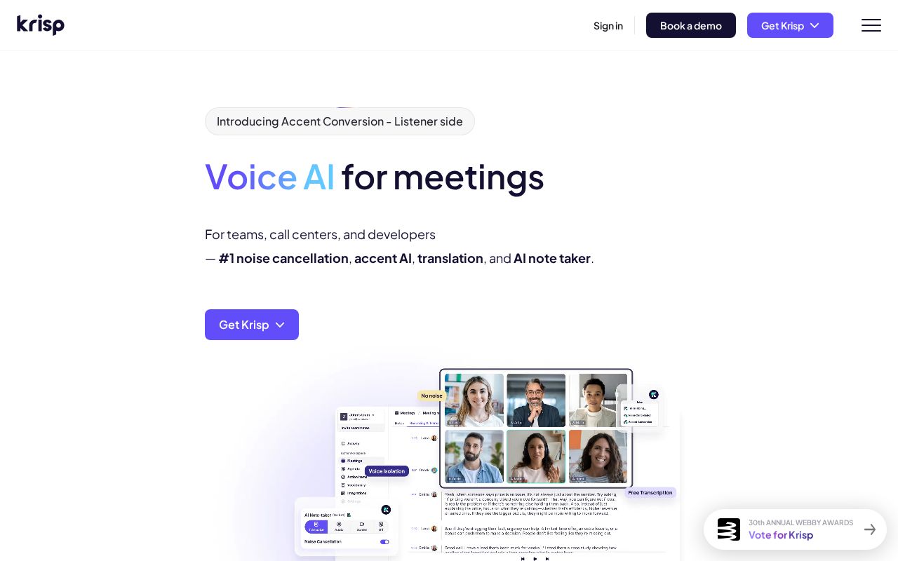 Krisp screenshot