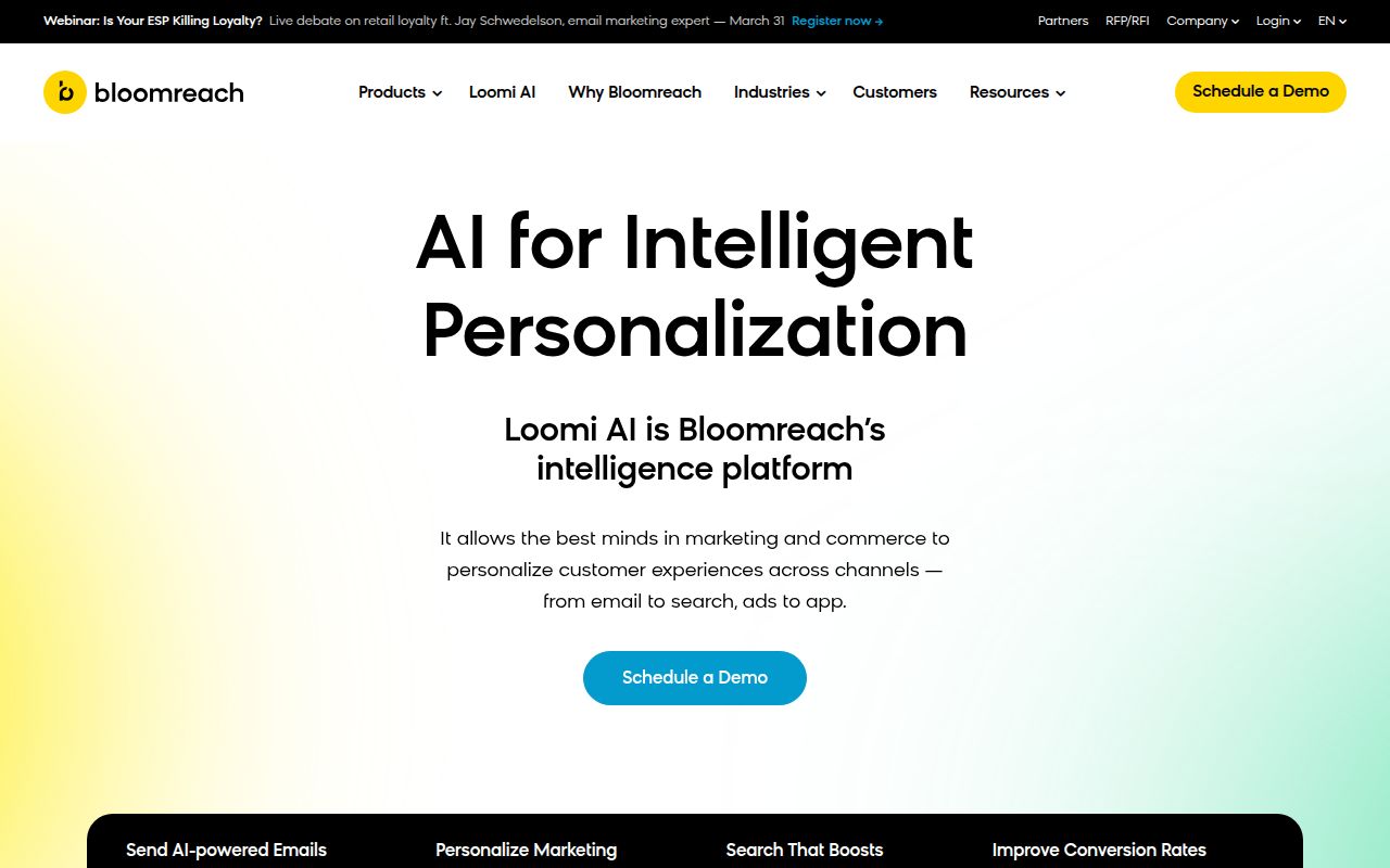 Loomi AI by Bloomreach screenshot
