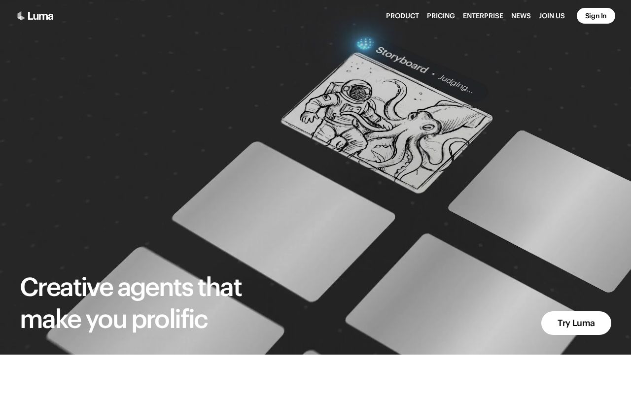 Luma Dream Machine screenshot