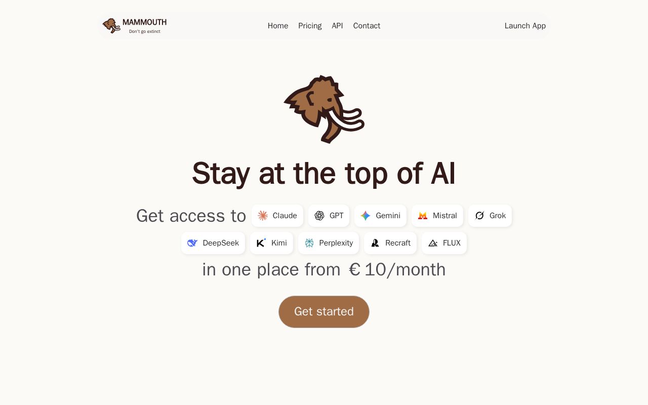 Mammouth AI screenshot