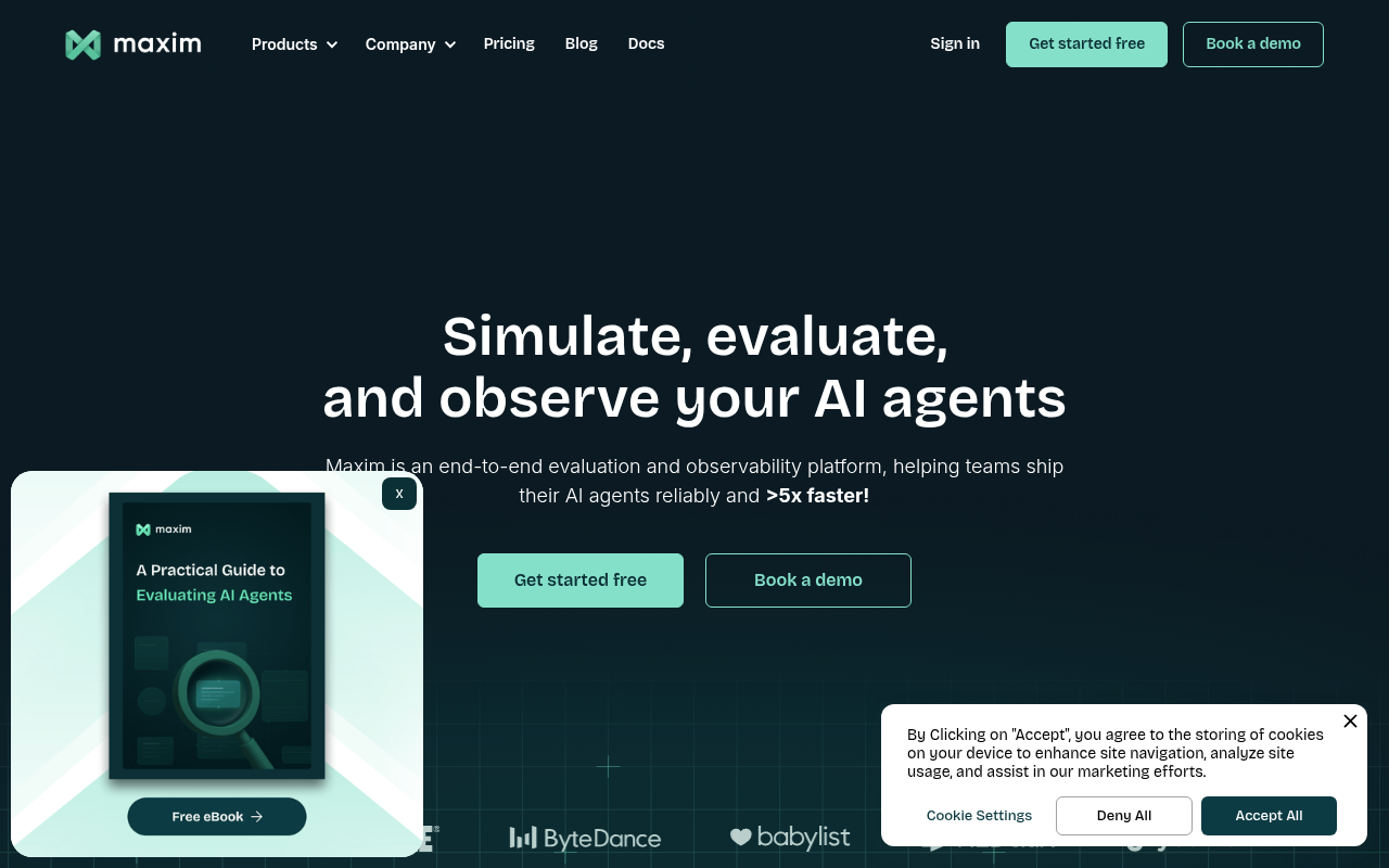 Maxim AI screenshot