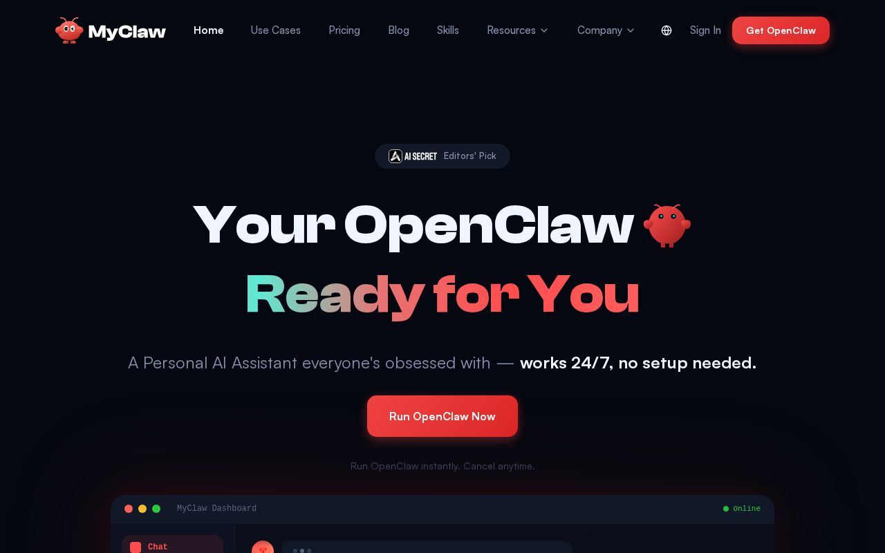 MyClaw.ai screenshot