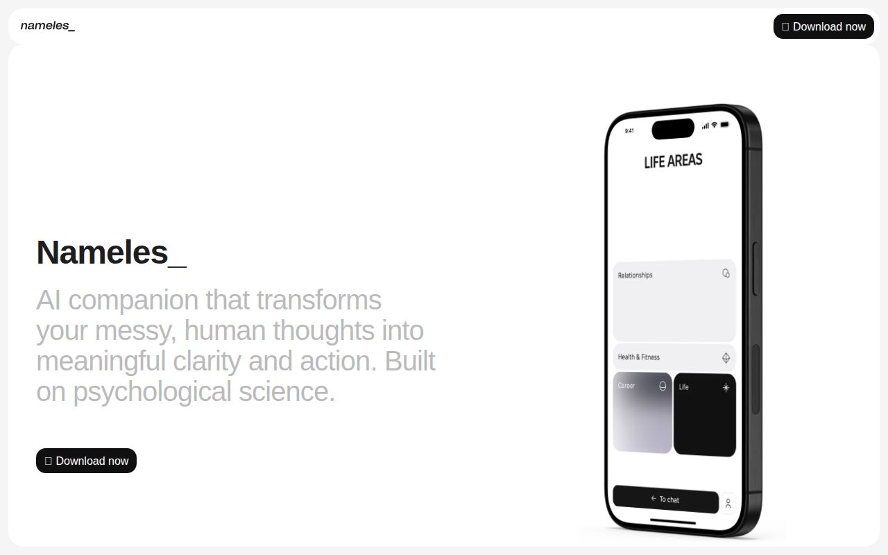 Nameles.app screenshot
